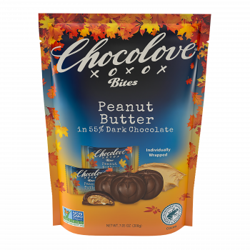 Chocolove Peanut Butter in Dark Chocolate Fall Pumpkin-Shaped Bites