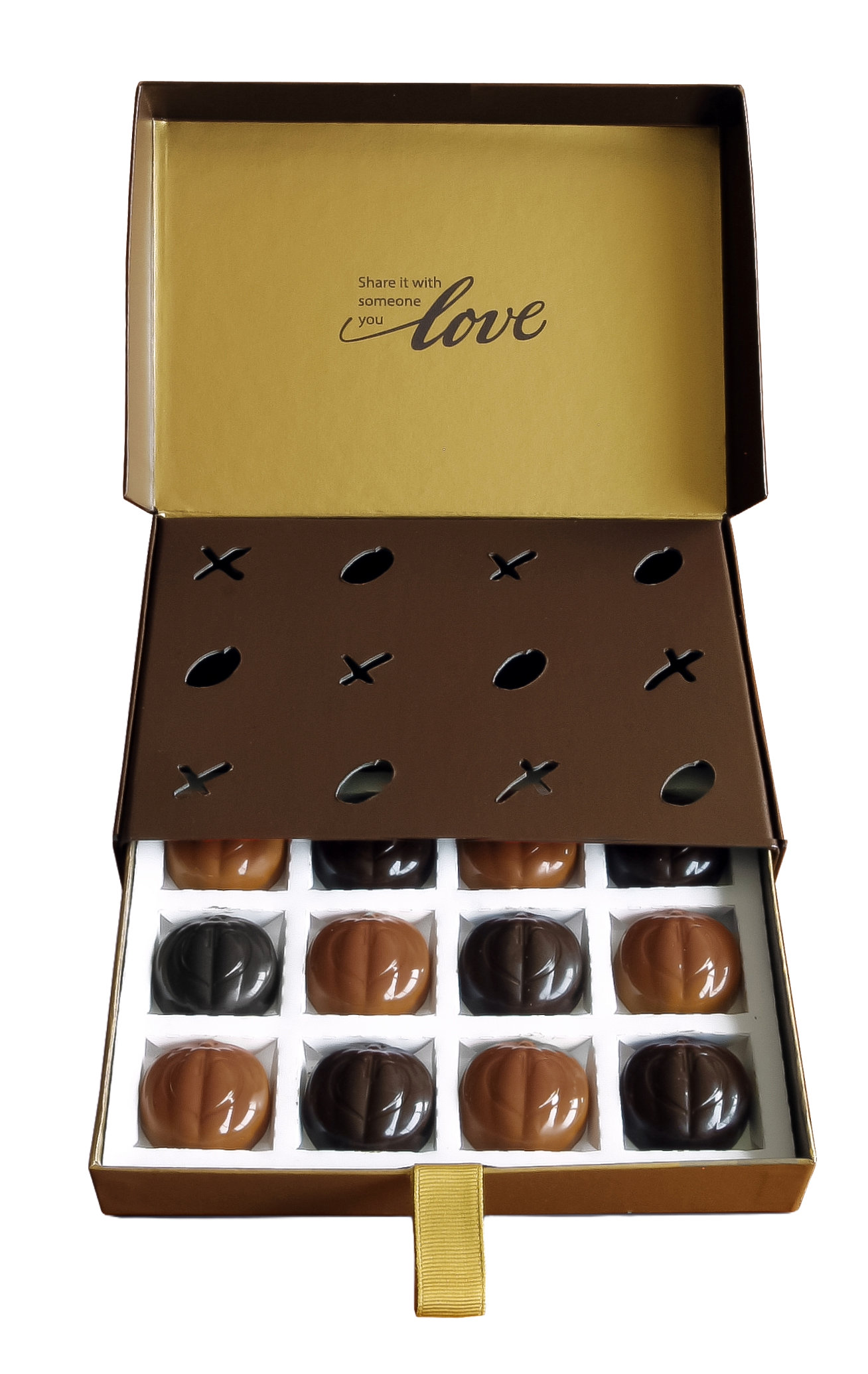 Gold Dusted Caramel Filled Dark Chocolates Gift Box - Chocolove - Premium  Chocolate