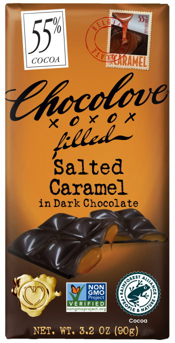 Chocolove Salted Caramel in Dark Chocolate Filled Bar
