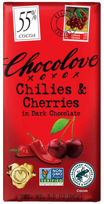 Chocolove Chilies & Cherries in Dark Chocolate