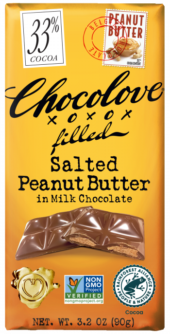 Chocolove Salted Peanut Butter in Milk Chocolate Filled Bar