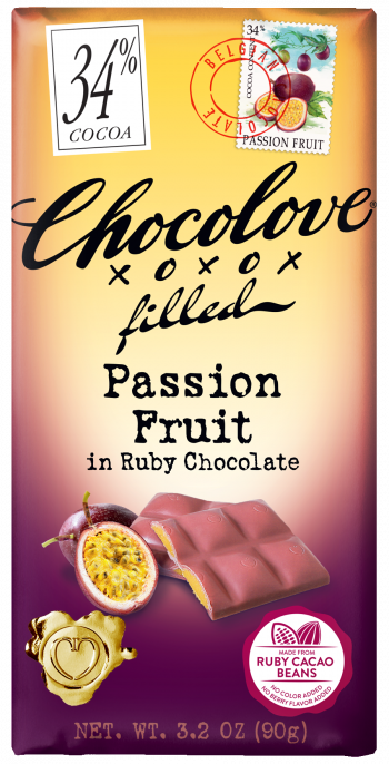 Chocolove Passion Fruit in Ruby Chocolate Filled Bar