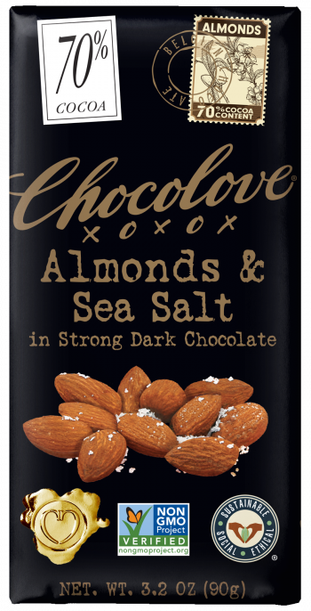 Chocolove Almonds & Sea Salt in Strong Dark Chocolate